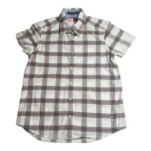 Tommy Hilfiger 90s Vintage Women's Red Plaid Button Up Sz 10